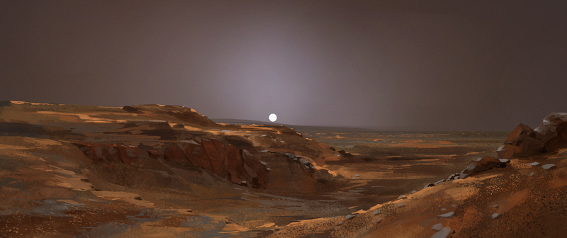 Illustration for article titled Sunset On Mars? Not Romantic.